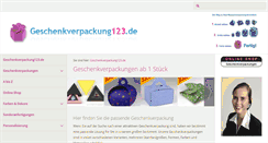 Desktop Screenshot of geschenkverpackung123.de
